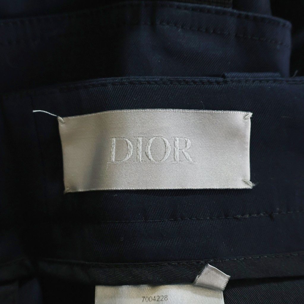 Dior Logo Patch Cotton Cargo Pants Navy — view 7