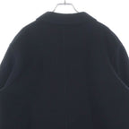 Hermes Clou de Selle Double Face Long Chesterfield Cashmere Black Jacket — view 4