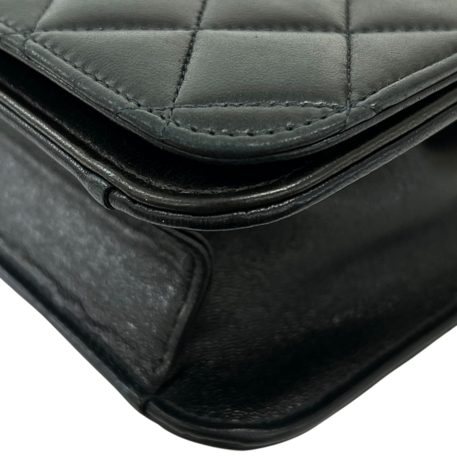 Chanel Shoulder Bag Quilted 23 Black Chain