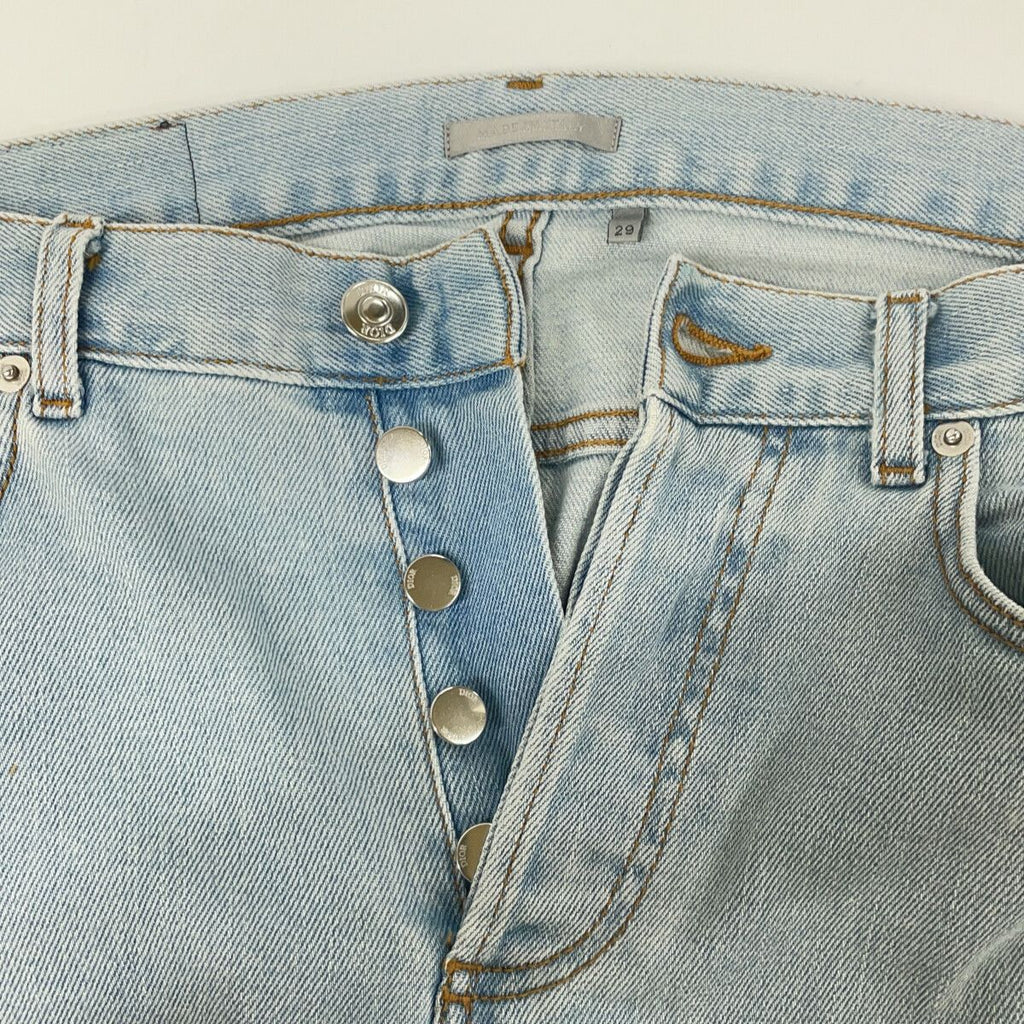 Dior Light Blue Zip Fly Denim Pants 29 — view 4