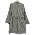 Dior Blue Linen Cotton Strife Shirt 38