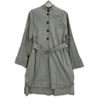 Dior Blue Linen Cotton Strife Shirt 38