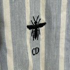 Dior Blue Linen Cotton Strife Shirt 38 — view 6