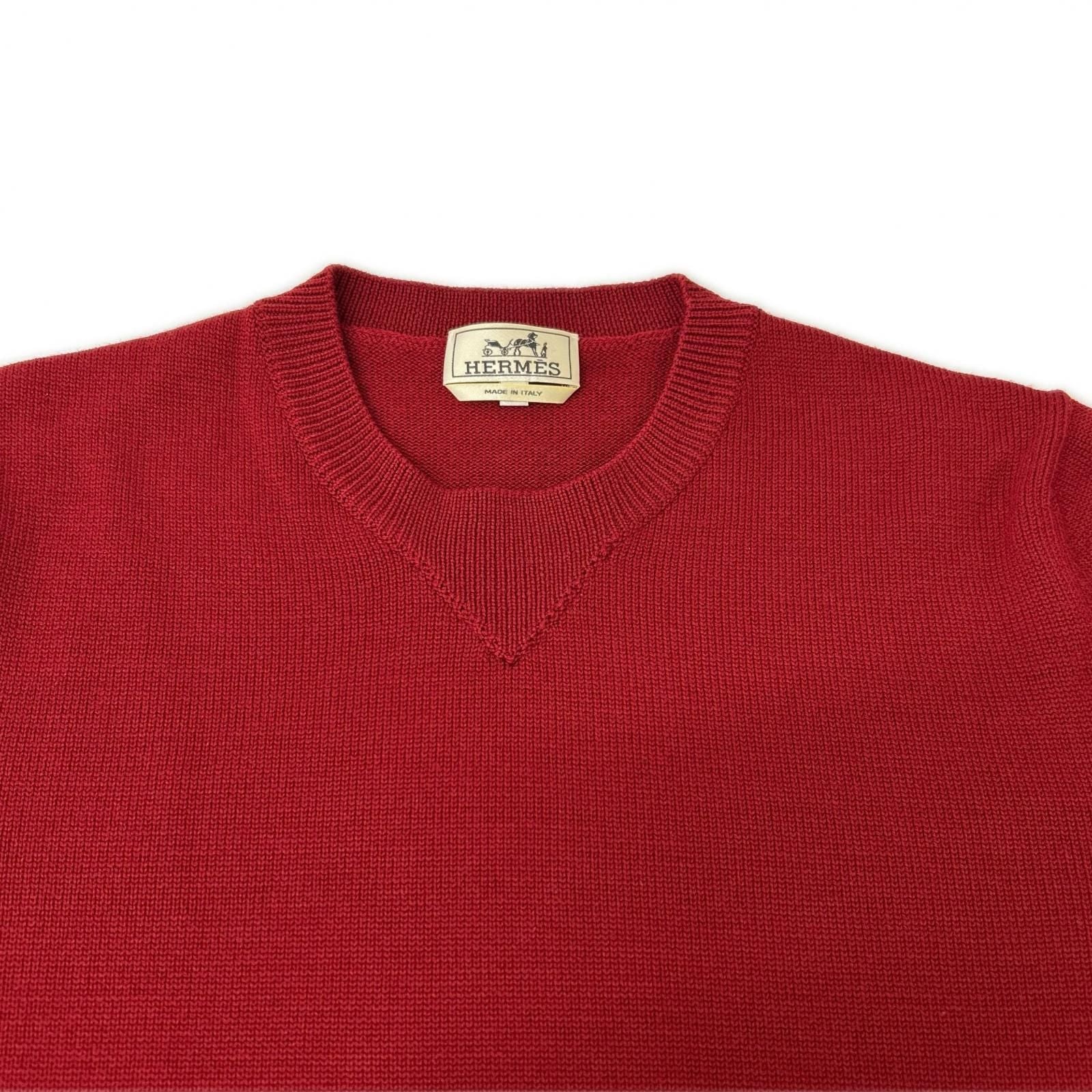 Hermes Red Side Zip Knit Sweater — view 7