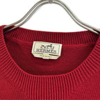 Hermes Red Side Zip Knit Sweater — view 3