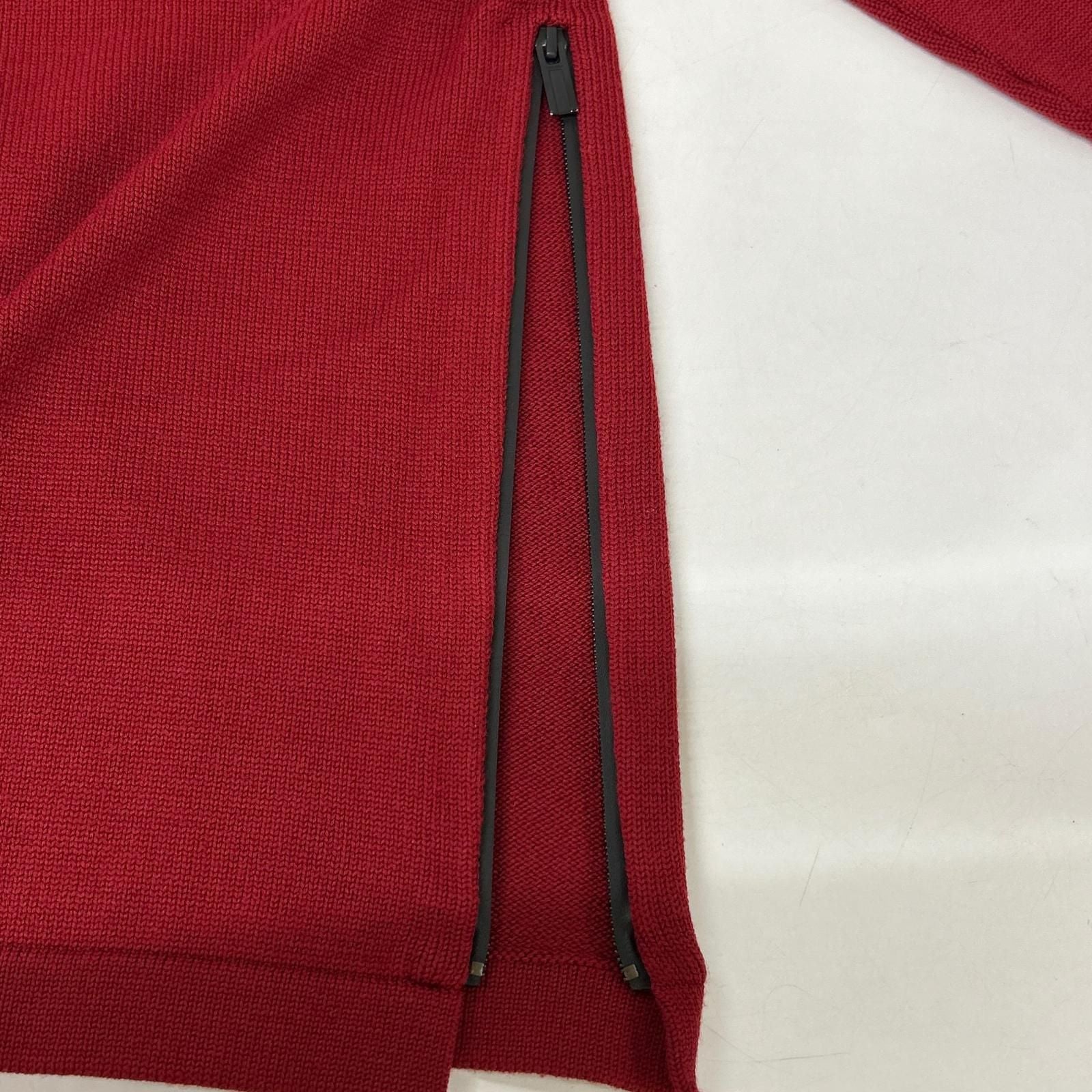 Hermes Red Side Zip Knit Sweater — view 8