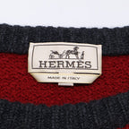 Hermes Bicolor Cashmere Blend Crew Neck Knit Sweater — view 3
