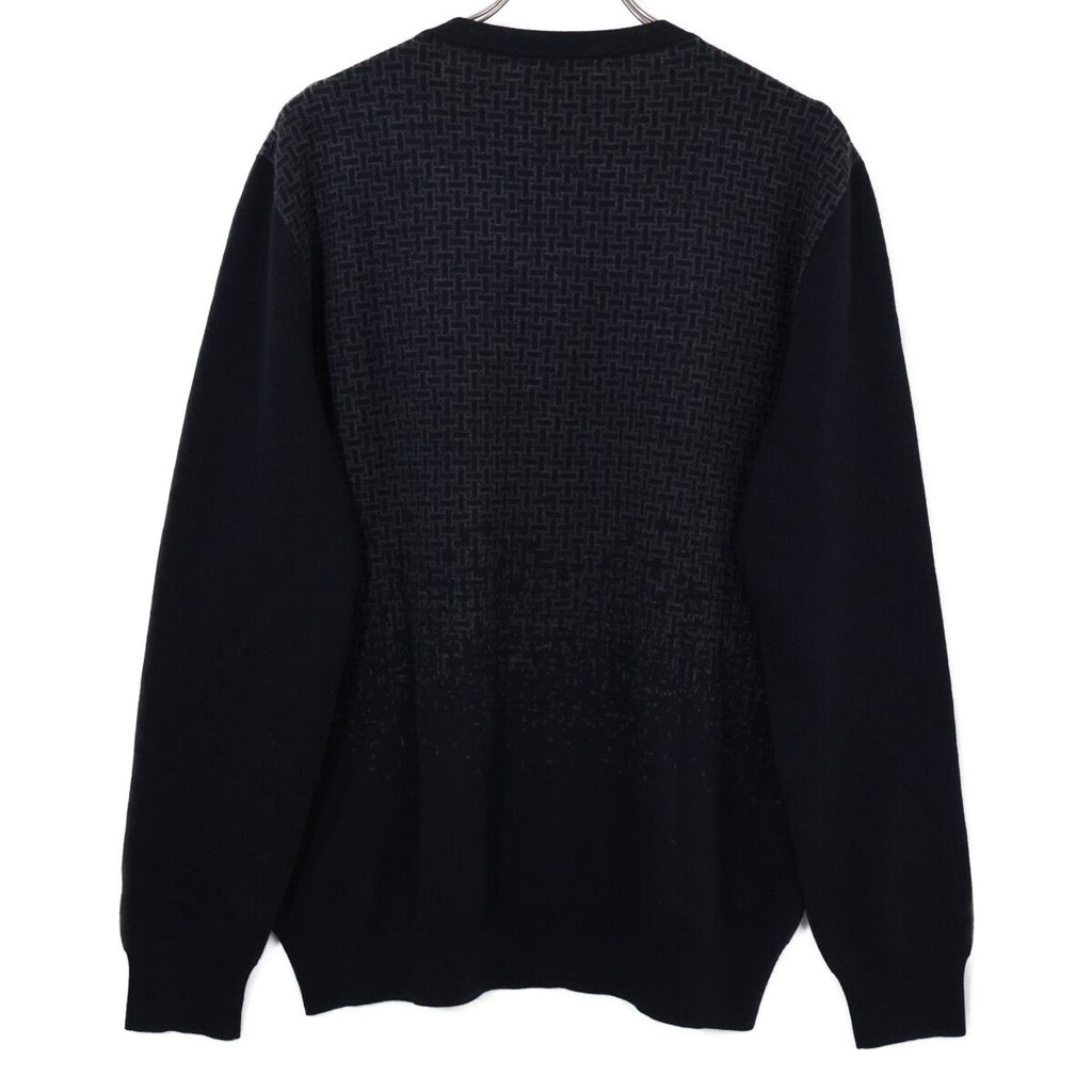 Hermes Gradient All Over Pattern V-neck Knit Sweater XL — view 2
