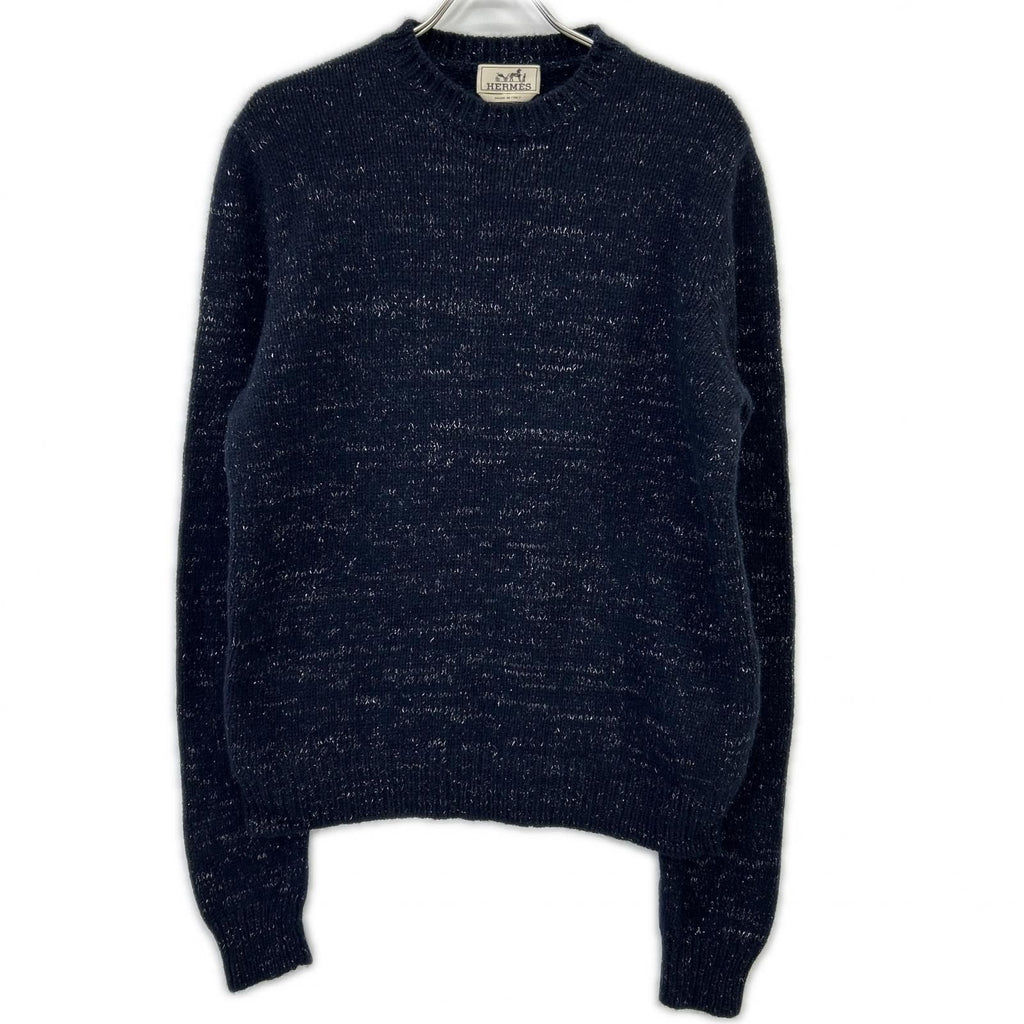 Hermes Navy Cashmere Knit Sweater