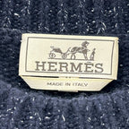 Hermes Navy Cashmere Knit Sweater — view 3