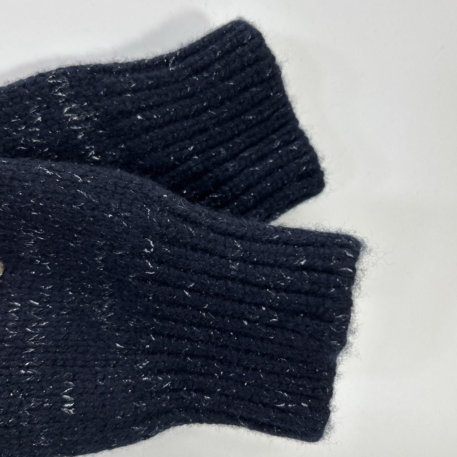 Hermes Navy Cashmere Knit Sweater — view 6