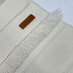 Hermes Cashmere Border Fringe Scarf