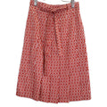 Hermes RE Wool Silk All Over Pattern Belted Tuck Flare 36 Dress