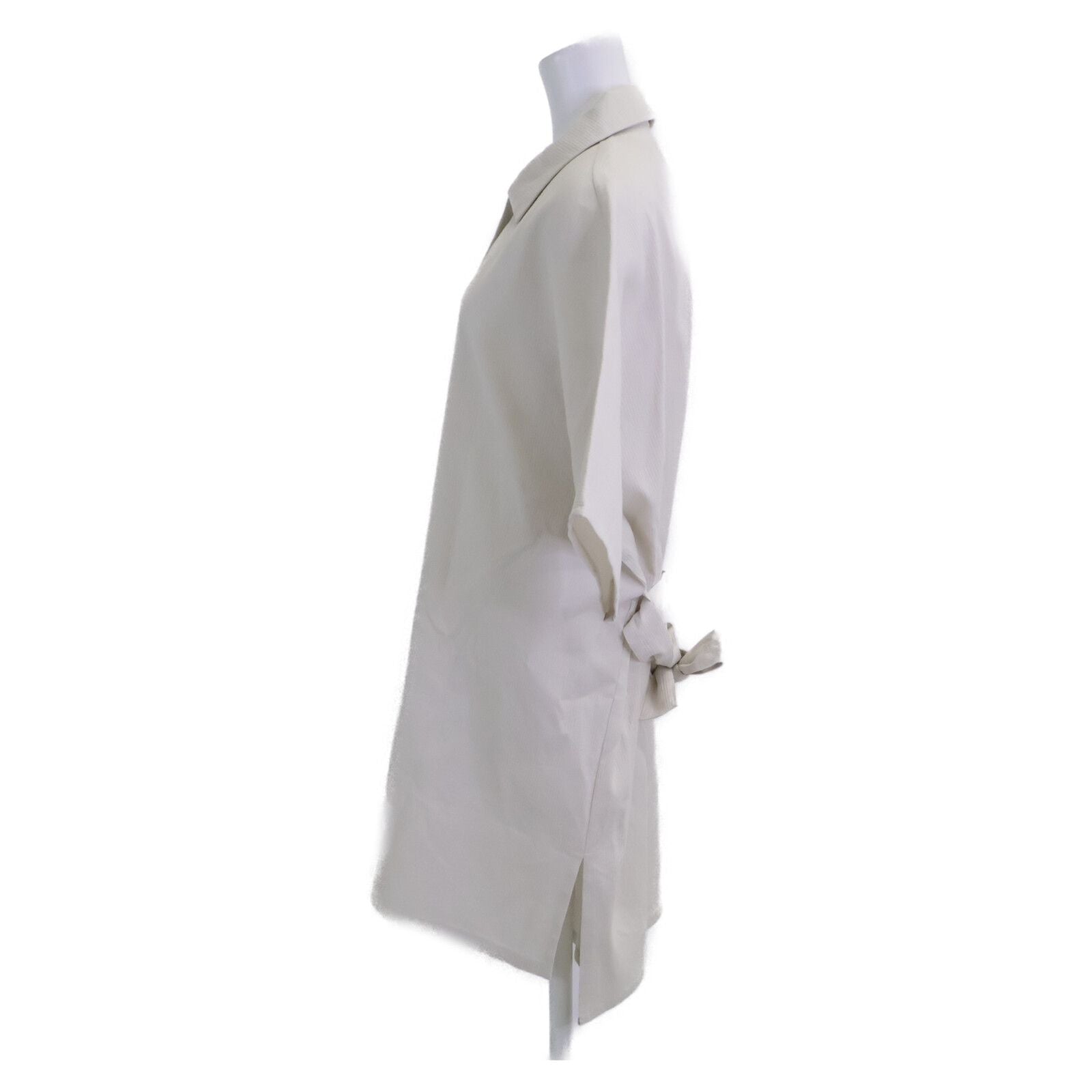 Hermes Cotton Nylon Chaine D'ancre Button Belted Shirt Dress 36 — view 2