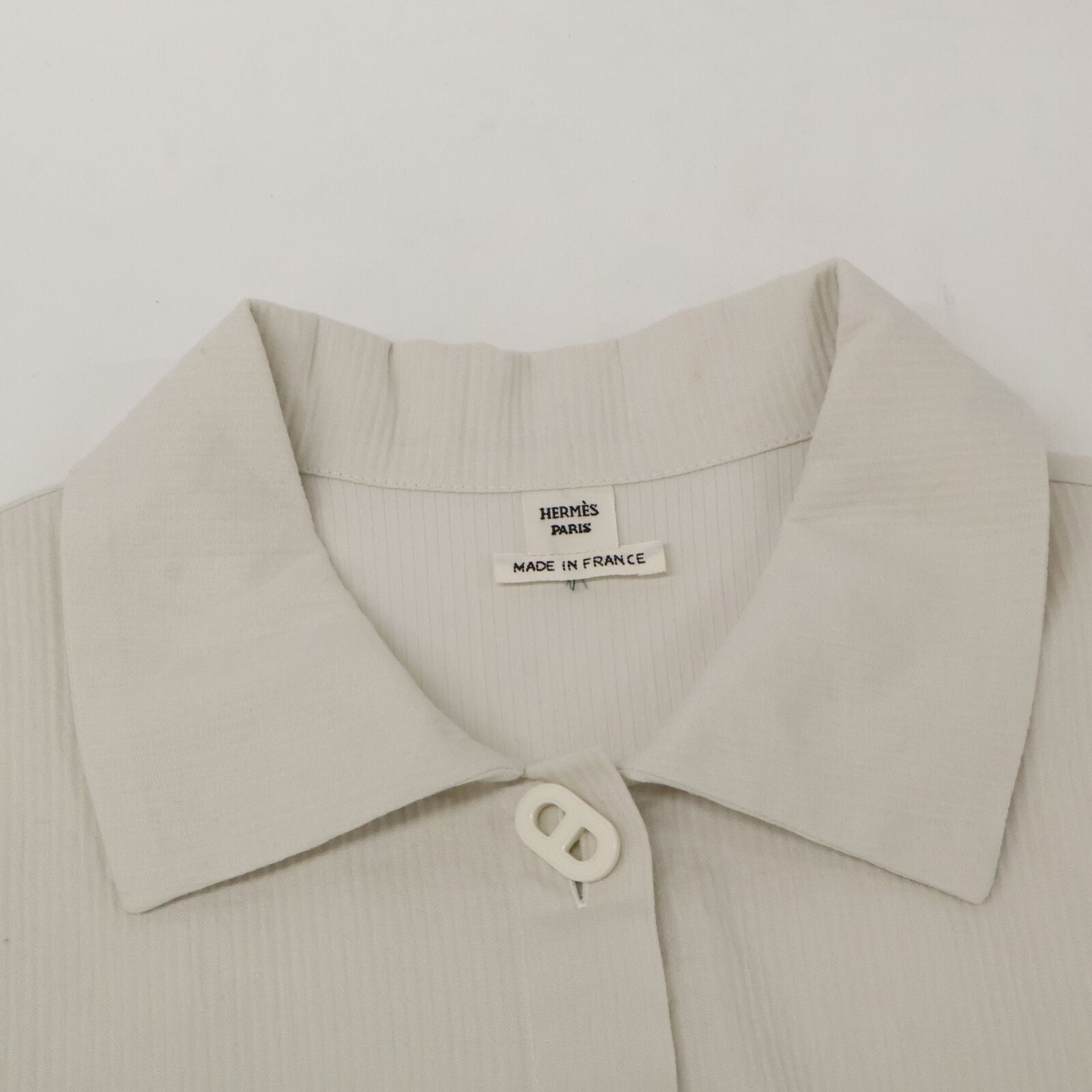 Hermes Cotton Nylon Chaine D'ancre Button Belted Shirt Dress 36 — view 7
