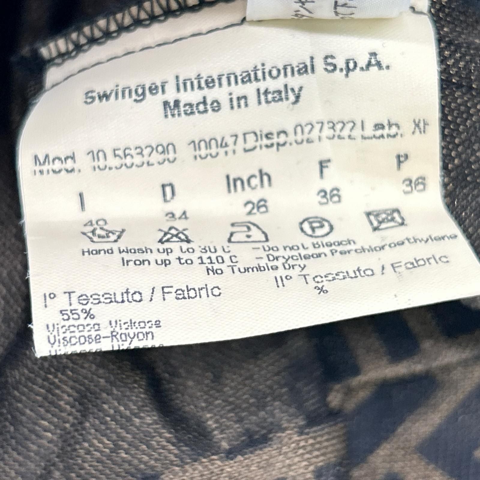 Fendi 10 Brown Zucca Pattern Long Sleeve Shirt 36 — view 8