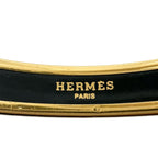 Hermes Bangle Enamel Gold Plated Multicolor Cloisonne Bracelet