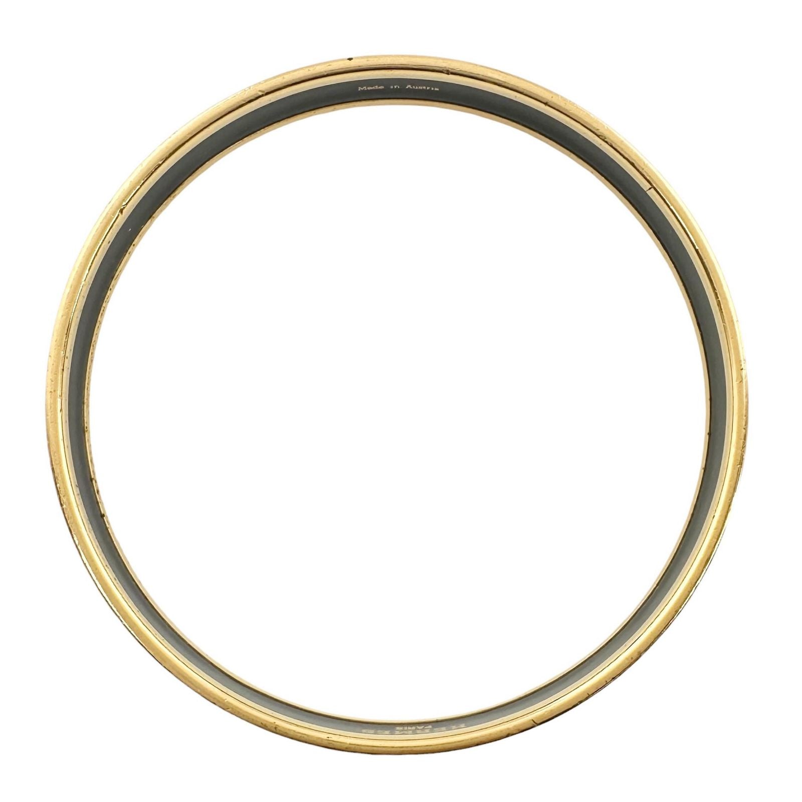 Hermes Bangle Enamel Gold Plated Multicolor Cloisonne Bracelet