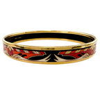 Hermes Bangle Enamel Gold Plated Multicolor Cloisonne Bracelet