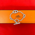 Hermes Farandole LG Bracelet 925 Sterling Silver Chain Bangle