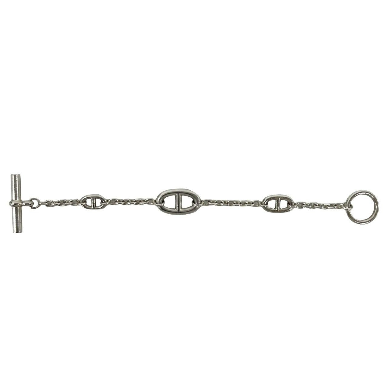 Hermes Farandole LG Bracelet 925 Sterling Silver Chain Bangle