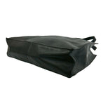 Chanel Card Jumbo CC Logo Caviar Leather Tote Shoulder Bag Black