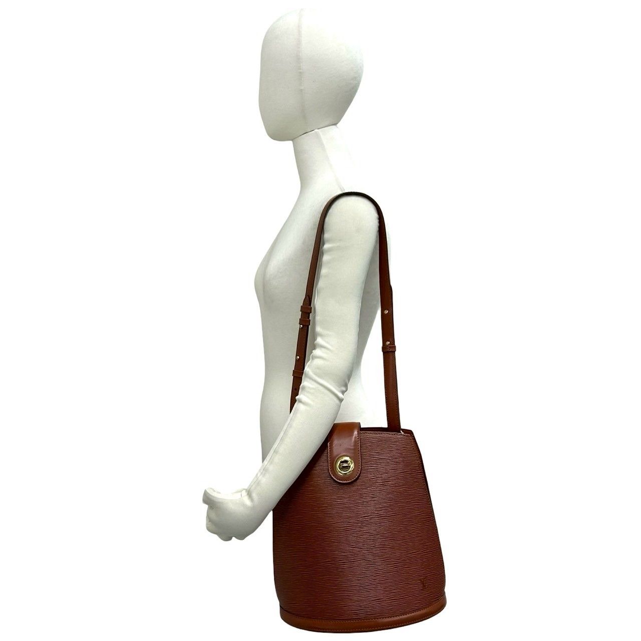 Louis Vuitton Vintage Cluny Epi Leather Shoulder Bag Tote Kenya Brown