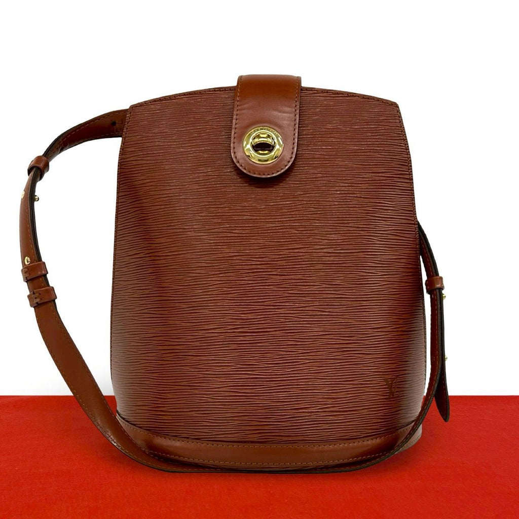 Louis Vuitton Vintage Cluny Epi Leather Shoulder Bag Tote Kenya Brown