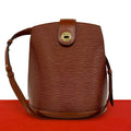Louis Vuitton Vintage Cluny Epi Leather Shoulder Bag Tote Kenya Brown