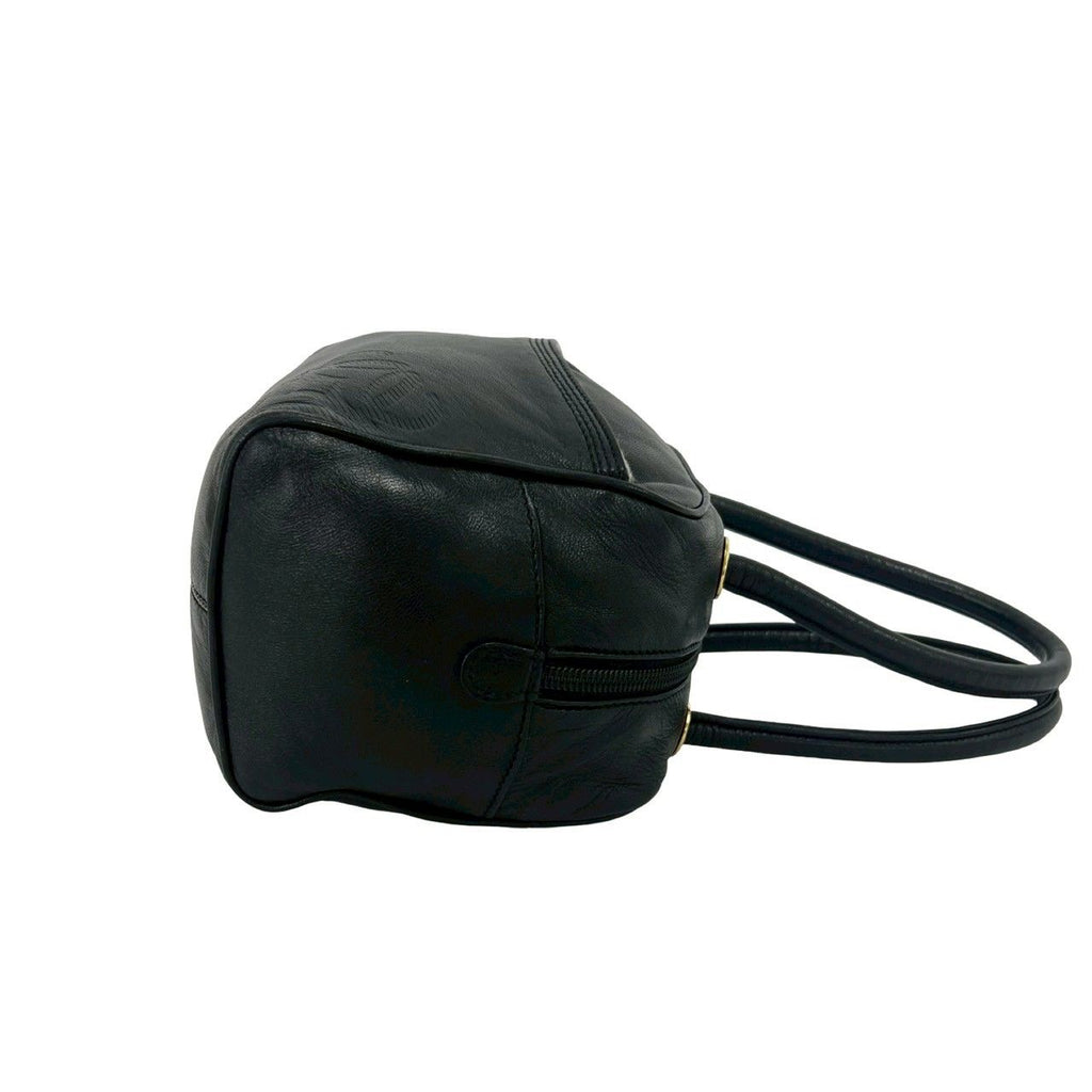Loewe Anagram Logo Nappa Leather Mini Boston Bag Black