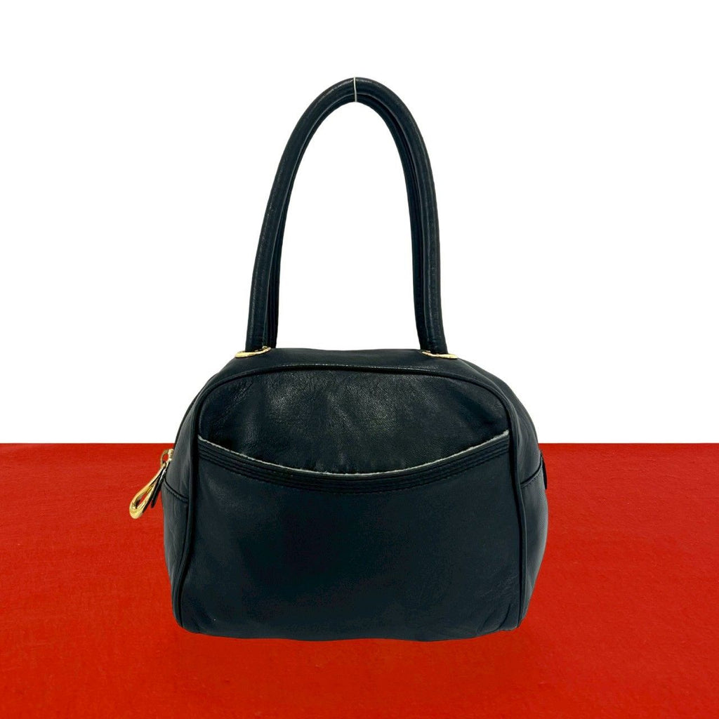 Loewe Anagram Logo Nappa Leather Mini Boston Bag Black