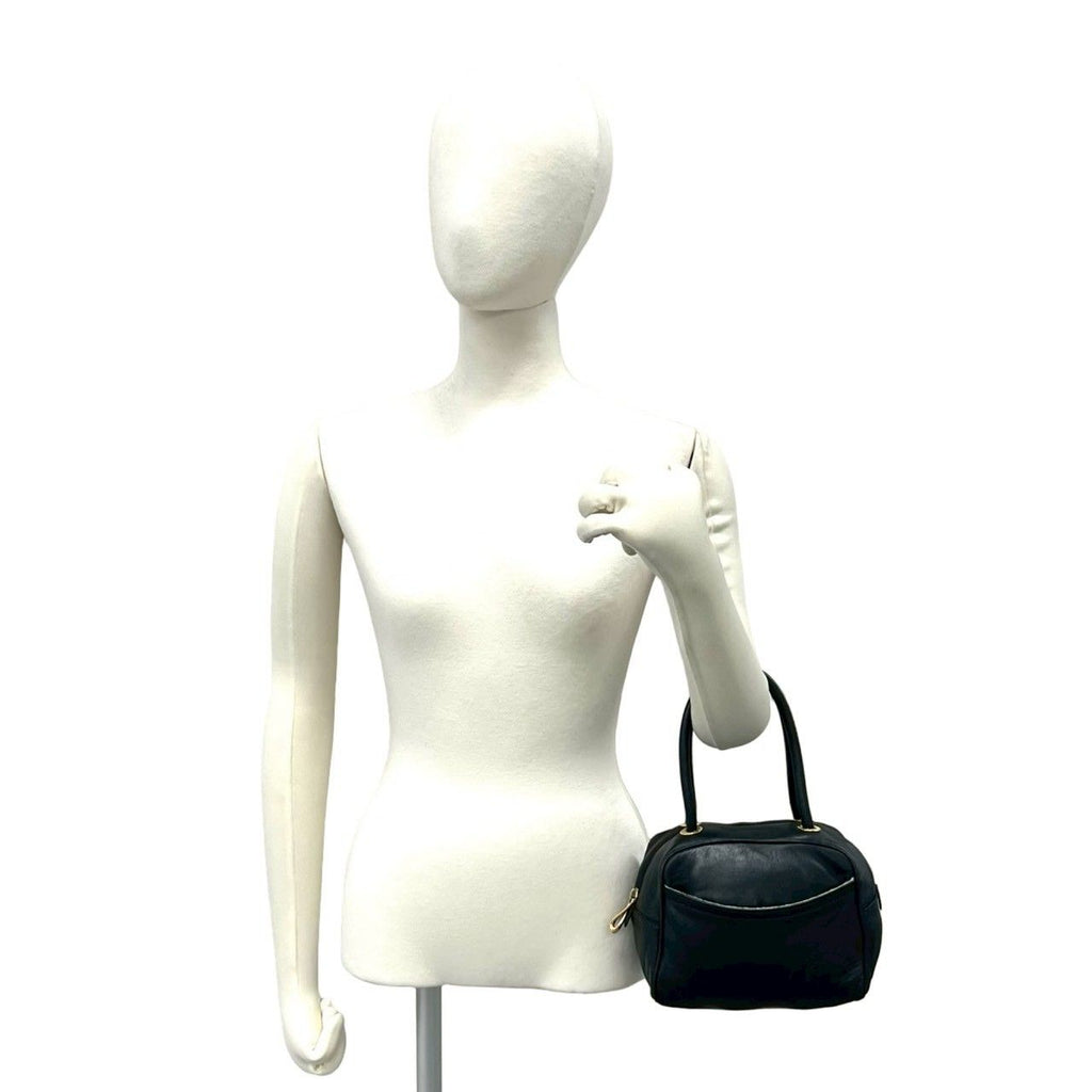 Loewe Anagram Logo Nappa Leather Mini Boston Bag Black