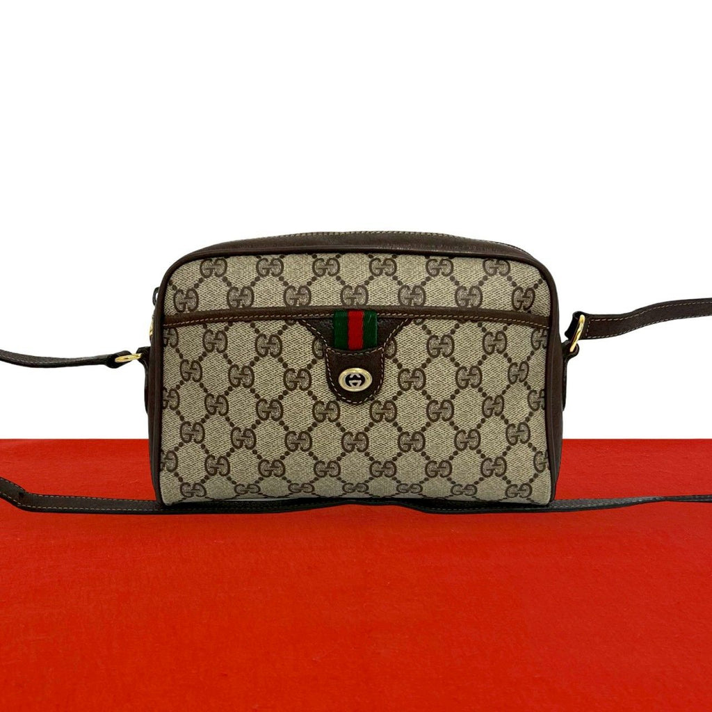 Gucci Vintage Sherry Line GG Logo Pattern Leather Mini Shoulder Bag Pochette