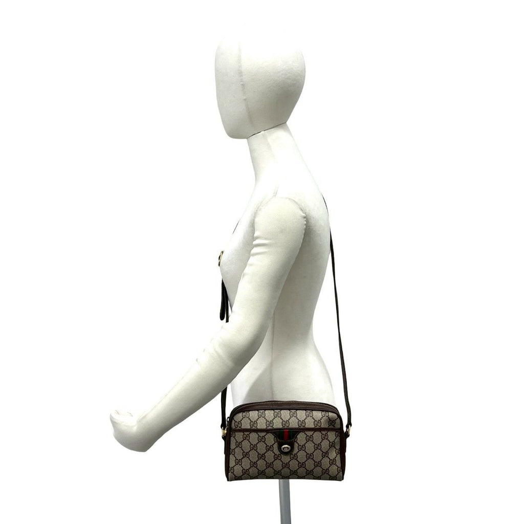 Gucci Vintage Sherry Line GG Logo Pattern Leather Mini Shoulder Bag Pochette