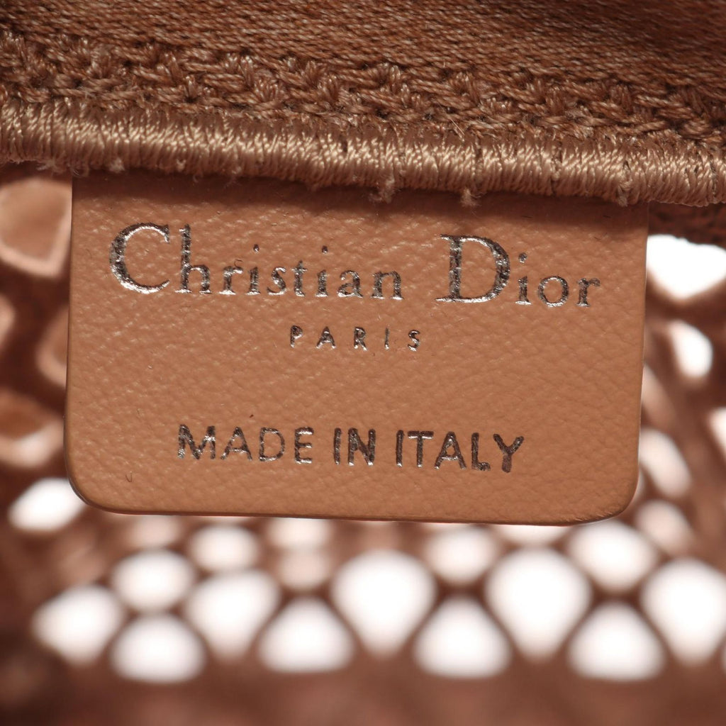 Dior Shoulder Bag Camp Mesh Pink Beige Canvas