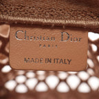 Dior Shoulder Bag Camp Mesh Pink Beige Canvas
