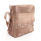 Dior Shoulder Bag Camp Mesh Pink Beige Canvas
