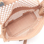 Dior Shoulder Bag Camp Mesh Pink Beige Canvas