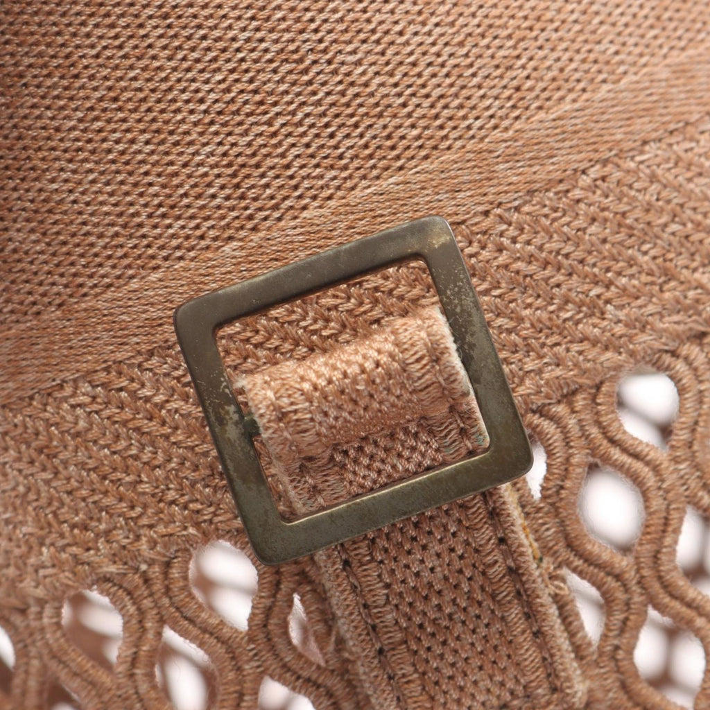 Dior Shoulder Bag Camp Mesh Pink Beige Canvas
