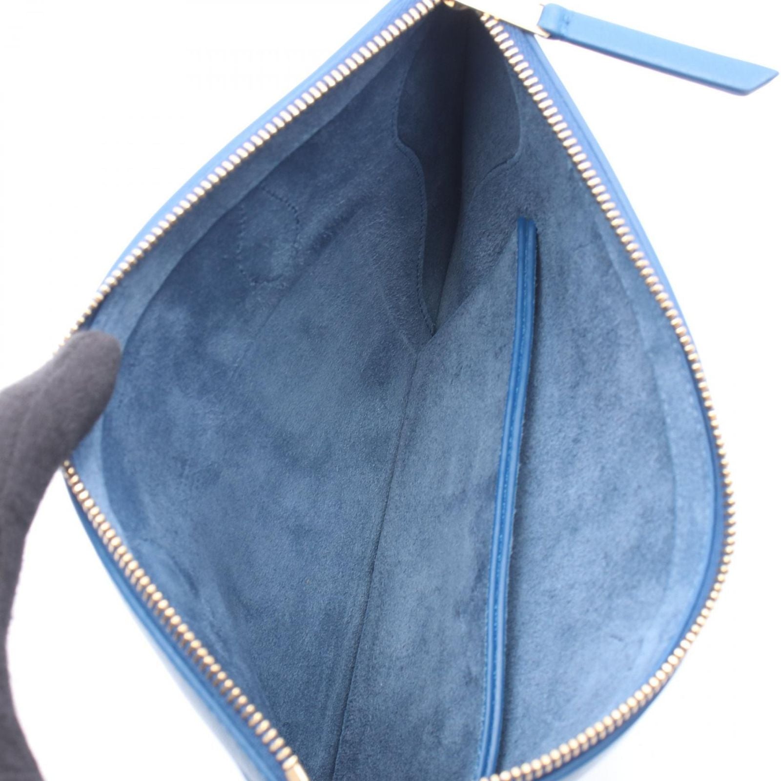 Celine Clutch Pouch Ultra Blue Leather