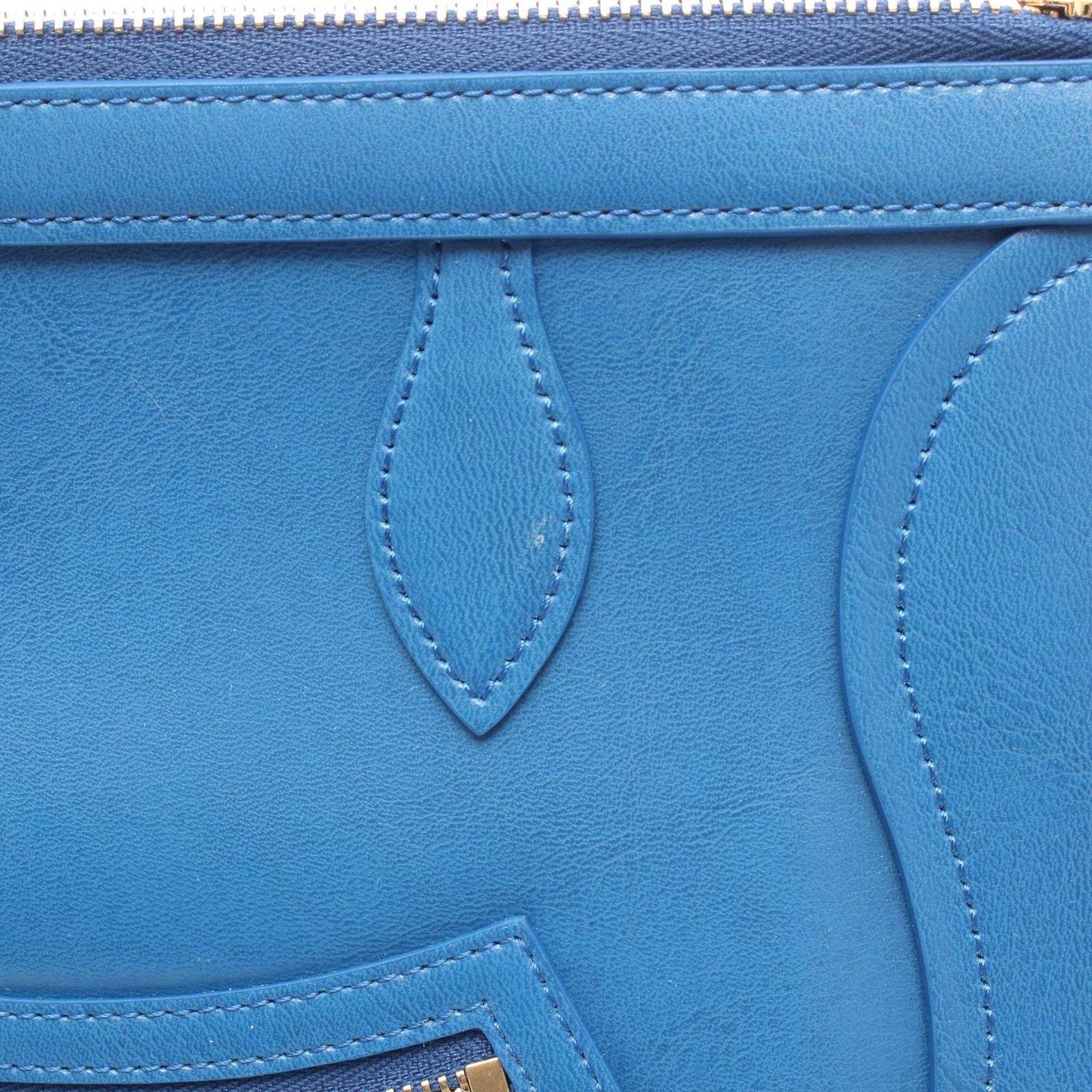 Celine Clutch Pouch Ultra Blue Leather