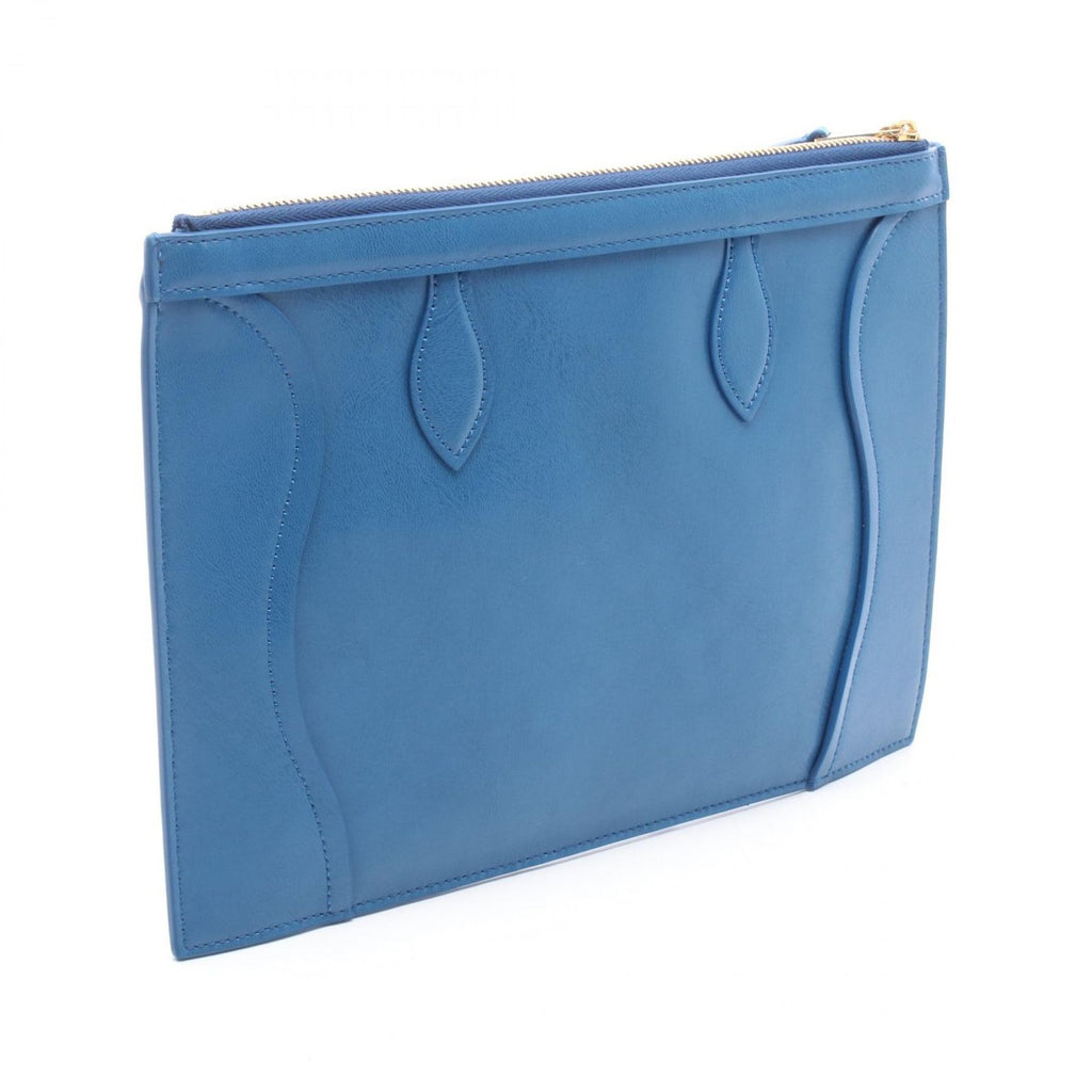Celine Clutch Pouch Ultra Blue Leather