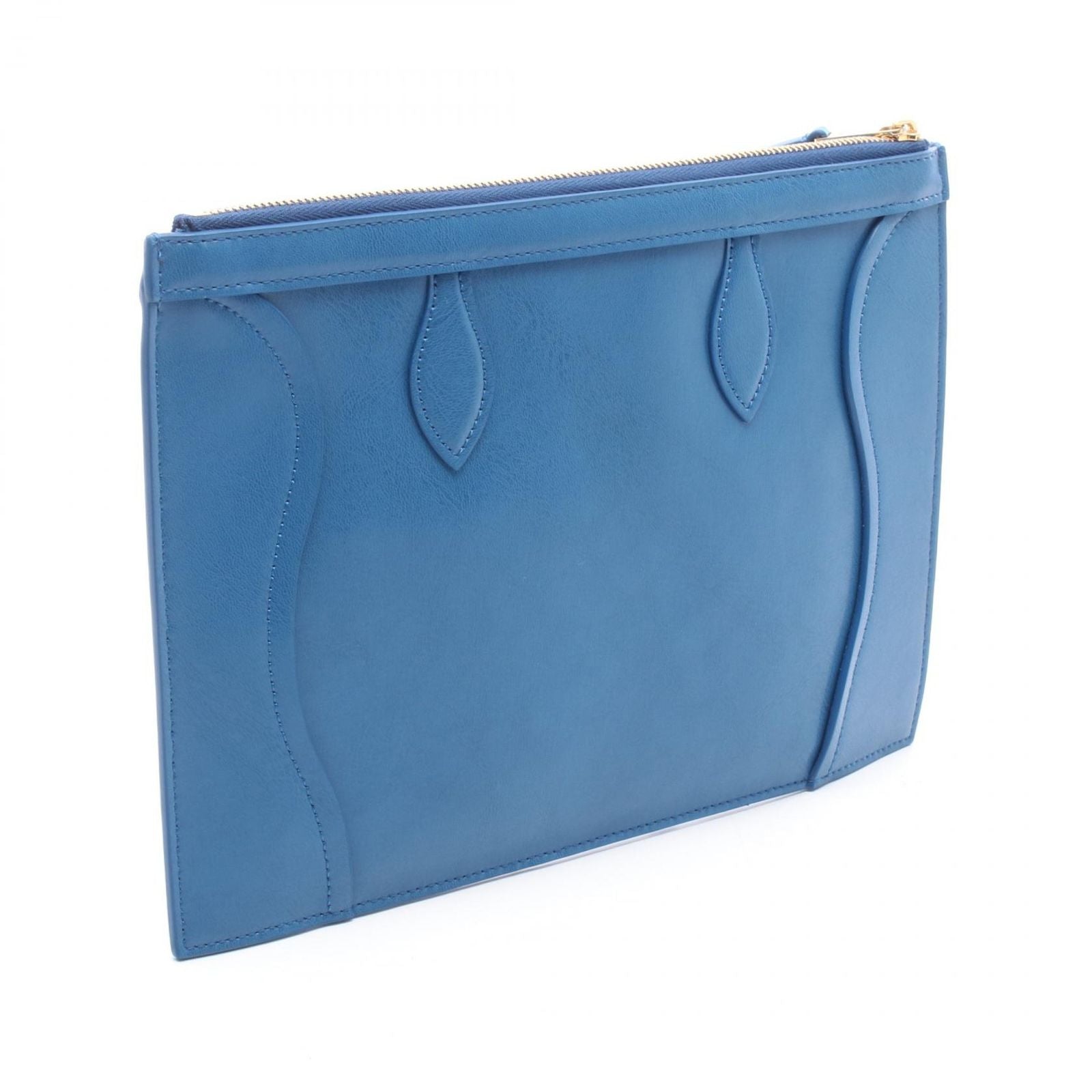 Celine Clutch Pouch Ultra Blue Leather