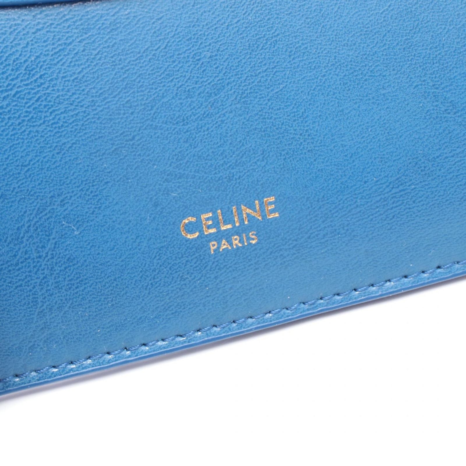 Celine Clutch Pouch Ultra Blue Leather