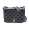 Chanel Shoulder Bag Quilted Black Lambskin