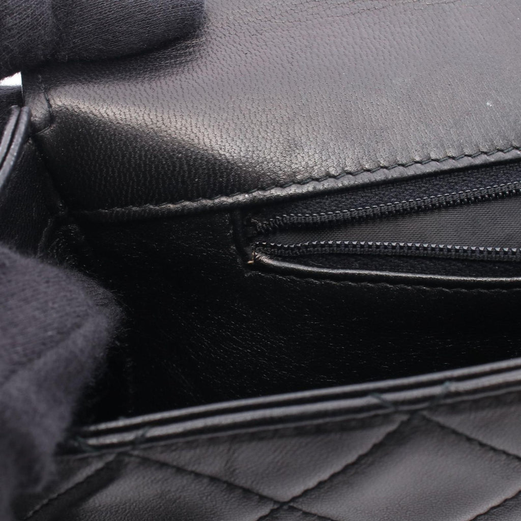 Chanel Shoulder Bag Quilted Black Lambskin