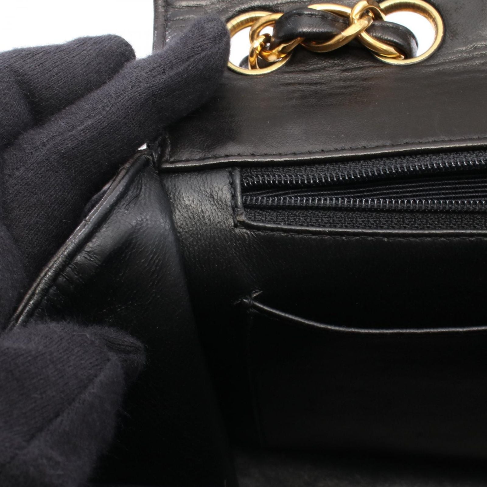 Chanel Shoulder Bag Maxi Quilted 30 Single Flap Black Lambskin Chain