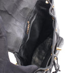 Chanel Backpack Quilted Turnlock Chain Black Lambskin Double