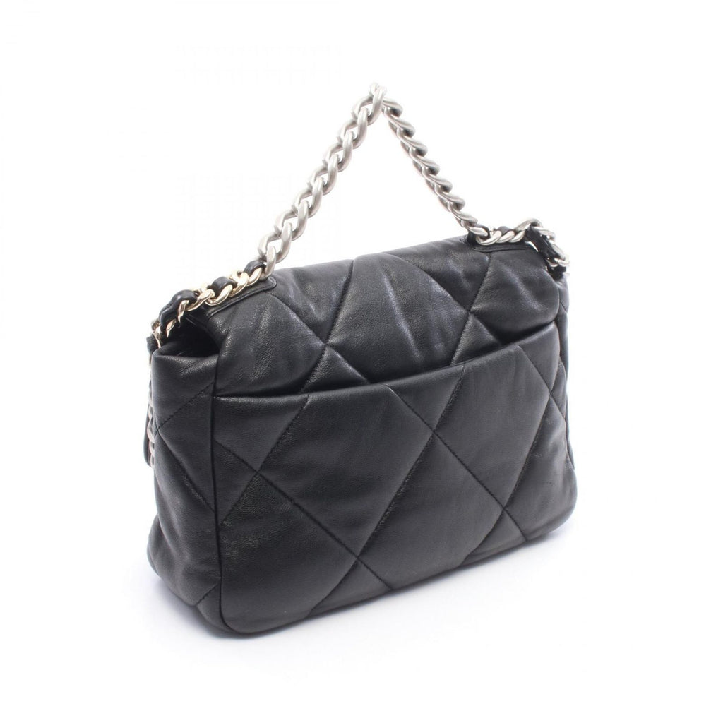 Chanel Shoulder Bag 19 Dizeneuf Quilted 2-Way Black Leather 19 Chain