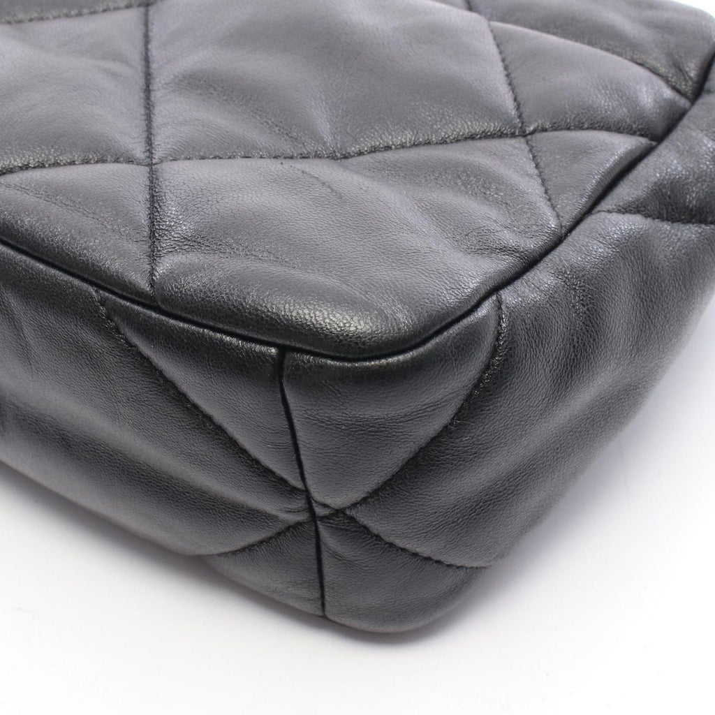 Chanel Shoulder Bag 19 Dizeneuf Quilted 2-Way Black Leather 19 Chain